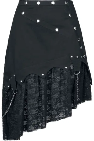 Gothicana Falda hasta la rodilla Gótico de - Asymmetric - L XXL - para Mujer