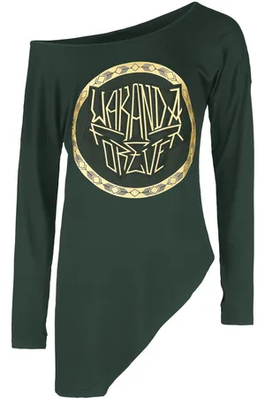 Black Panther Camiseta Manga Larga de - Golden Logo - S M - para Mujer