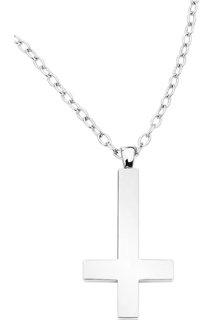 etNox hard and heavy Collar de - Big Plain Cross - para