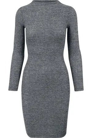 Urban classics Vestido Corto de - Vestido Mujer Acanalado - XS XL - para Mujer