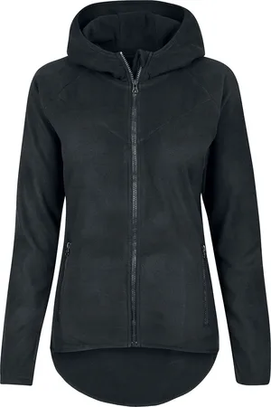 Urban classics Capucha con cremallera de - Ladies Polar Fleece Zip Hoodie - XS S - para Mujer