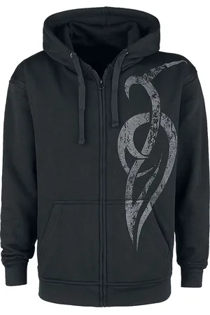Outer Vision Capucha con cremallera de - Stone Flames - S M - para Hombre
