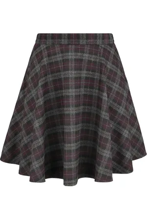 Banned Retro Minifalda de - Rock Check Flared - XS 4XL - para Mujer
