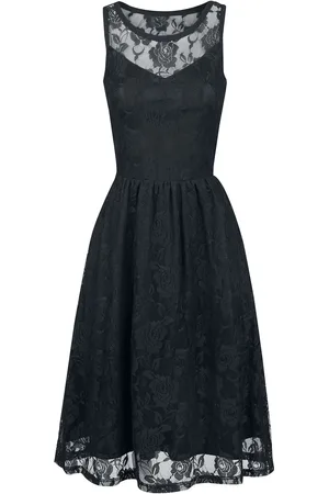 Gothicana Vestidos de longitud media Gótico de - Sleeveless Lace - S 5XL - para Mujer