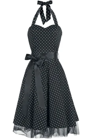 H&R London Vestidos de longitud media Rockabilly de - Small Dot Dress - S 5XL - para Mujer
