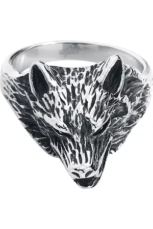 etNox hard and heavy Anillo Gótico de - Wolf Packs - para