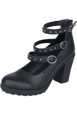 Gothicana Tacón alto Gótico de - Tacones con correas y remaches - EU37 EU41 - para Mujer