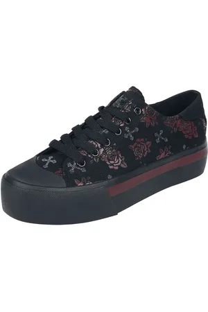 Rock Rebel Deportivas de - LowCut platform cross and rose - EU37 EU41 - para Mujer