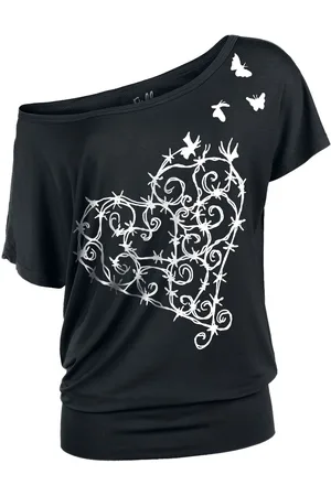 Full Volume Camiseta de - Camiseta Playful Barbed Wire Heart - S 5XL - para Mujer