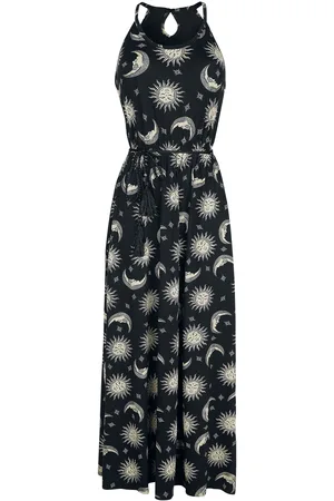 Gothicana Vestido largo Gótico de - Maxi Vestido - Sun, Moon and Stars - XS 5XL - para Mujer