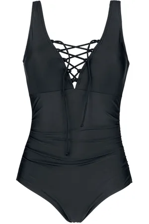 EMP Bañador de - Swimsuit with Lacing - S 5XL - para Mujer