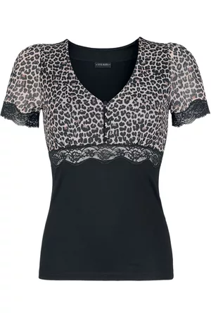 VIVE MARIA Mujer Estampados - Camiseta Rockabilly de - Romantic Leopard-Print - S XL - para Mujer - multicolor