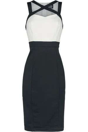 H&R London Vestidos de longitud media Rockabilly de - Tamika Two Tone Wiggle - XS XL - para Mujer