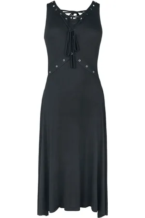 Gothicana Vestidos de longitud media Gótico de - - Vestido con cordón - M XXL - para Mujer