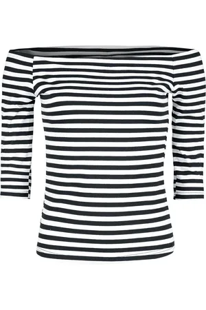 Forplay Camiseta Manga Larga Rockabilly de - Stripes Longsleeve - S XXL - para Mujer