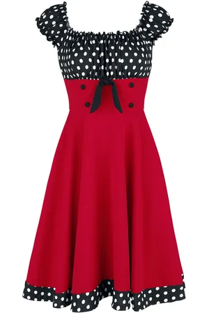Belsira Vestidos de longitud media Rockabilly de - Off-The-Shoulder Swing Dress - XS XXL - para Mujer