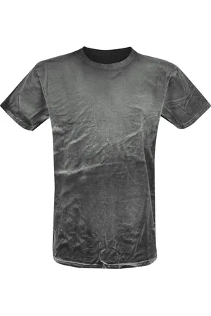 Outer Vision Camiseta de - Camiseta Negra spray lavado - S 3XL - para Hombre