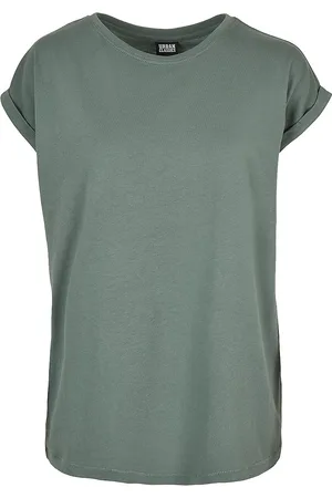 Urban classics Camiseta de - Camiseta Mujer de Hombros Amplios - S 4XL - para Mujer