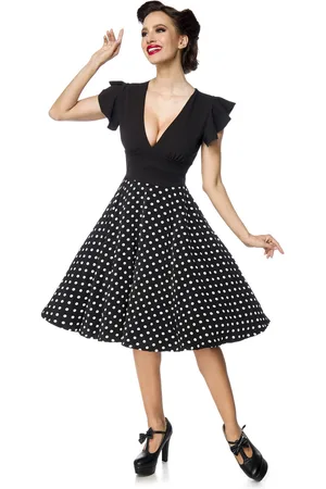 Belsira Vestidos de longitud media Rockabilly de - Elegantes Retrokleid - S 4XL - para Mujer