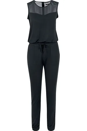 Urban classics Mono de - Ladies Tech Mesh Long Jumpsuit - XS 5XL - para Mujer