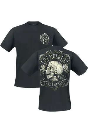 Lucky 13 Camiseta Rockabilly de - Dead Skull - S 3XL - para Hombre