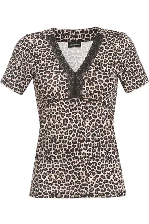 VIVE MARIA Mujer Tops - Camiseta Rockabilly de - Leo Lolita - XS XXL - para Mujer - beige/negro