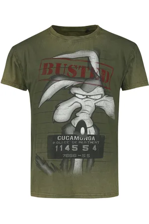 LOONEY TUNES Camiseta de - Wile E. Coyote - Wanted - S XXL - para Hombre