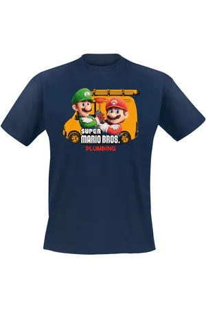 Super Mario Camiseta gaming de - Mario Brothers Plumbing - S L - para Hombre