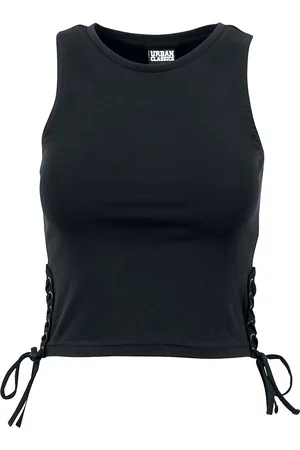 Urban classics Top de - Crop Top Chica Lace up - XS L - para Mujer