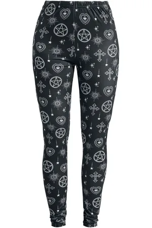 Gothicana Leggins Gótico de - Leggings de completo estampado - S M - para Mujer