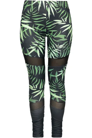 EMP Leggins de - Leggings Bamboo con malla - S M - para Mujer