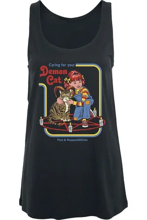Steven Rhodes Top tirante ancho Fun de - Demon Cat - S XXL - para Mujer