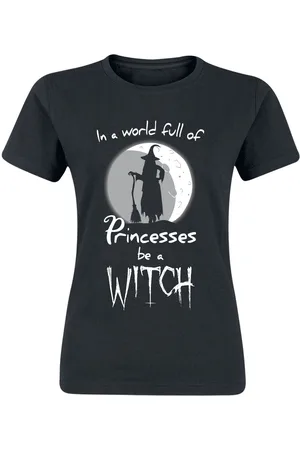 Sprüche Camiseta Fun de - In A World Full Of Princesses, Be A Witch - S 3XL - para Mujer