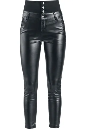 Forplay Pantalones de cuero de imitación de - High Waist Imitation Leather - W29L32 W38L34 - para Mujer