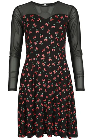 Rock Rebel Vestidos de longitud media de - Cherries - S - para Mujer