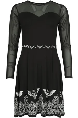 Gothicana Vestido Corto Gótico de - Bats - S XL - para Mujer