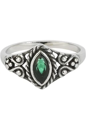 etNox Anillo de - Green Navette - para Mujer
