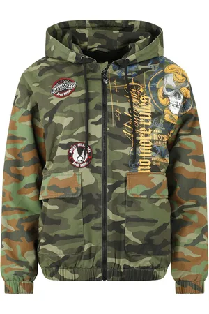 Rock Rebel Chaqueta entre-tiempo de - Camouflage - S XXL - para Mujer