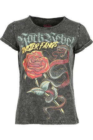 Rock Rebel Camiseta de - Old school snake - M - para Mujer