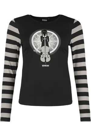 Wednesday Camiseta Manga Larga Gótico de - Music - L XXL - para Mujer