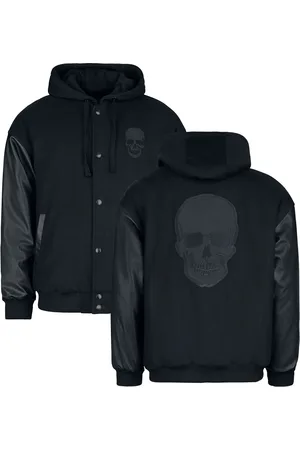 EMP Chaqueta Universitaria de - Cazadora universitaria con detalles de piel artificial - M XXL - para Hombre