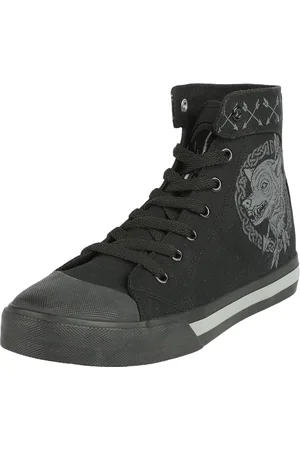 EMP Deportivas Altas de - Sneaker with Wolf an Arrow Print - EU37 EU38 - para