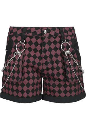Rock Rebel Pantalones cortos de - Checkerboard Shorts - 29 30 - para Mujer