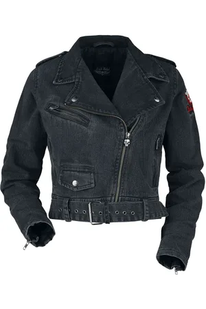 Rock Rebel Chaqueta Tejana de - Denim biker - L XL - para Mujer
