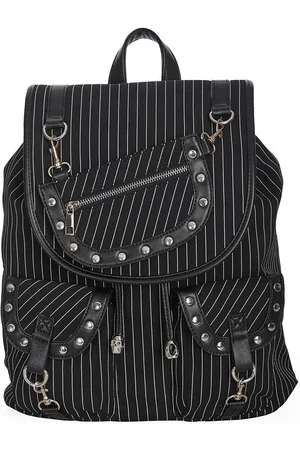 Banned Alternative Mochila Gótico de - Black Core Pinstripe - para Mujer