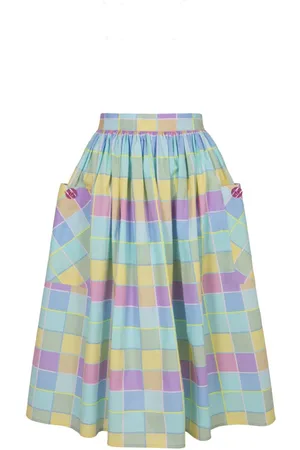 Hell Bunny Falda hasta la rodilla de - Skye Skirt - XS M - para Mujer