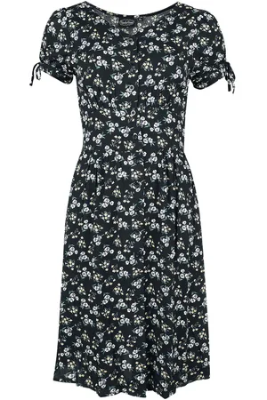 Voodoo Vixen Vestidos de longitud media Rockabilly de - Ditsy Floral Tie Sleeve Dress - XS 3XL - para Mujer