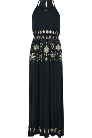 Gothicana Vestido largo Gótico de - Sun, Moon and Stars - S XXL - para Mujer
