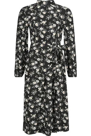 QED London Vestidos de longitud media Rockabilly de - Daisy wrap midi - XS L - para Mujer
