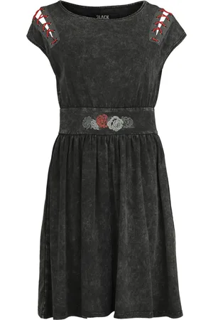 EMP Vestidos de longitud media de - Cut Out Dress with Roses - S XL - para Mujer